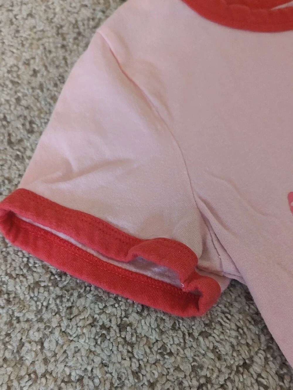 Old Navy Pink Kids Strawberry Shortcake 'Besties Are Sweet' Tee with Red Trim